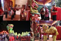 Ritual sembahyang Imlek 2576 Kongzili dan pertunjukan liang-liong barongsai di Klenteng Hok Tik Bio Blora