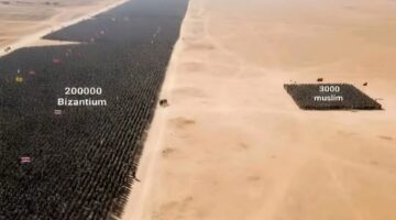 illustrasi tentang perang Mu'tah yang terjadi pada masa Nabi Muhammad, sekitar tahun 8 Hijriah (sekitar 629 Masehi). Gambar : Mohammad Nafi